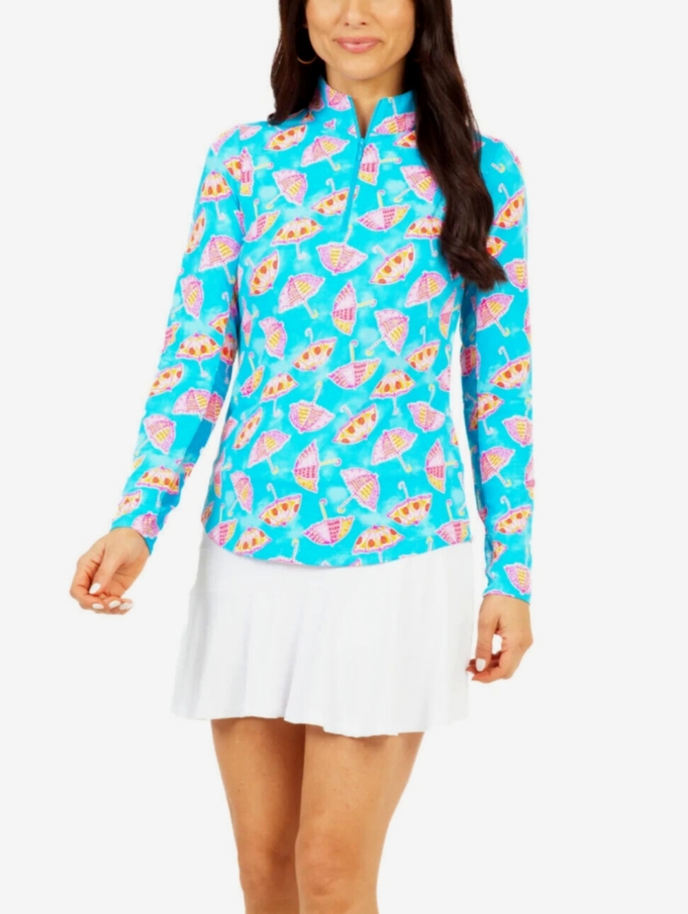 IBKUL Evie Blue Pink Umbrella Parasol UPF 50 Sun Shirt